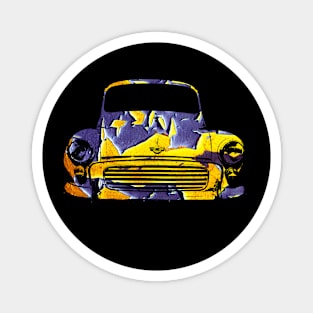 Morris Minor 1960s British classic car block abstract Magnet